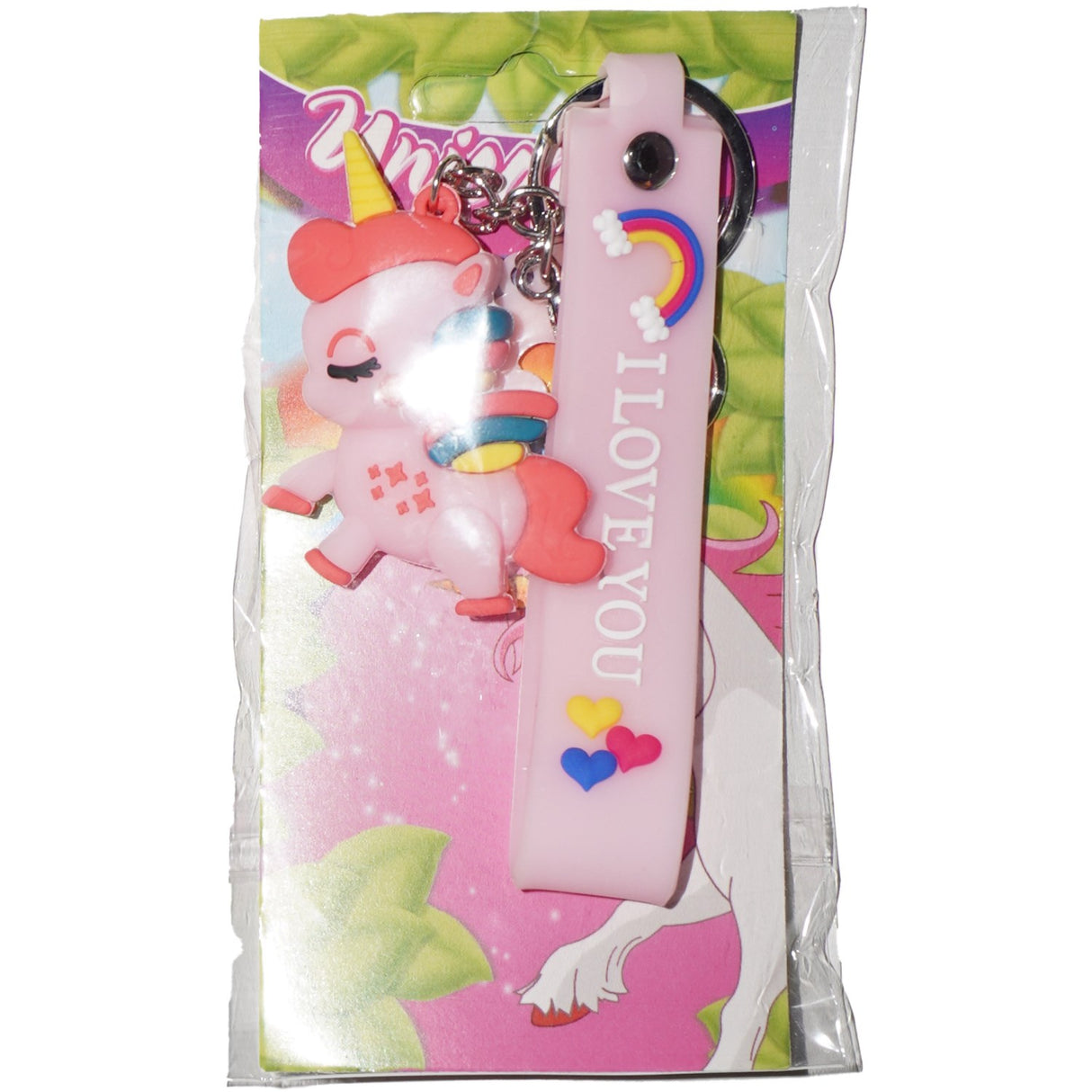 Pocket Money Unicorn Figure Nøkkelring Pink