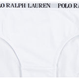 Polo Ralph Lauren White/Polo Black Solid 3 Pack Bikini