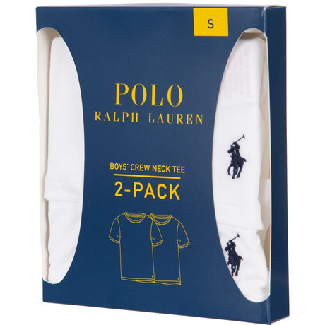 Polo Ralph Lauren White 2 Pack Bomull Crew T-Skjorte