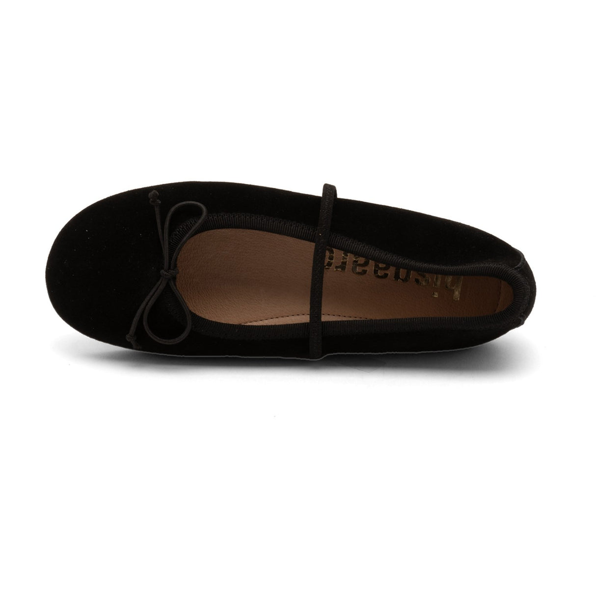 Bisgaard Black Suede Palma Ballerinasko