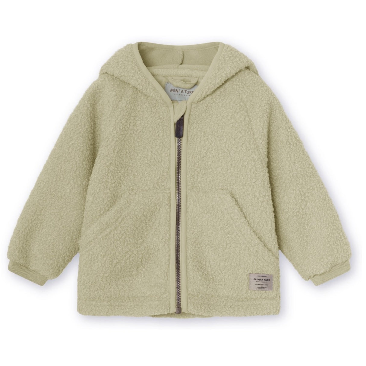 Mini A ture Elm Green Liff Teddyfleece Jakke. GRS