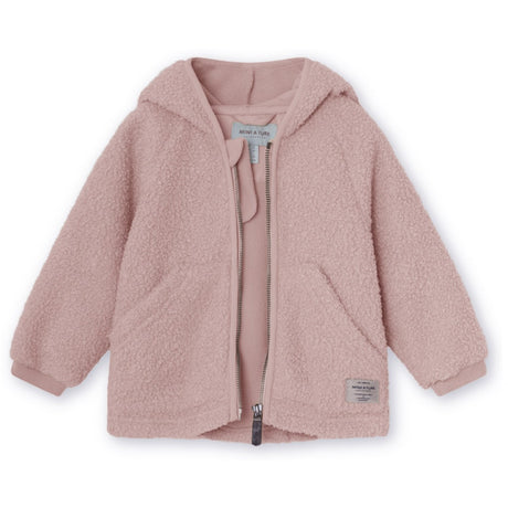 Mini A ture Cloudy Rose Liff Teddyfleece Jakke. GRS