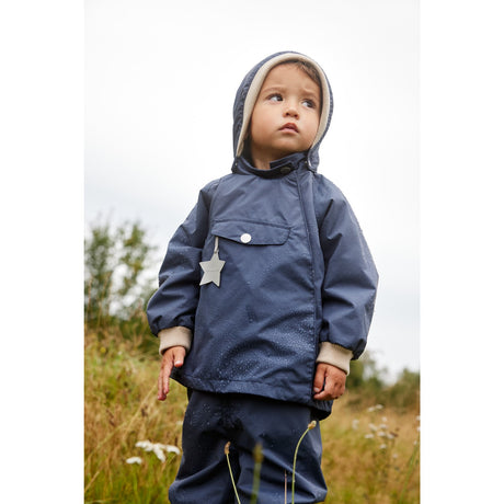 Mini A ture Ombre Blue Wai Fleece Lined Spring Jakke. GRS