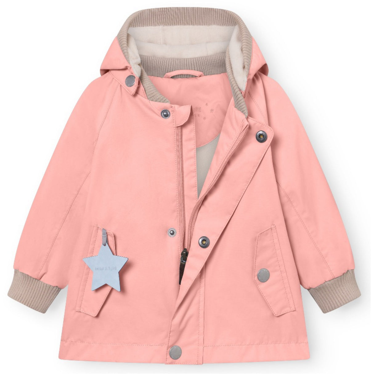 Mini A ture Rose Tan Wally Fleece Lined Spring Jakke. GRS