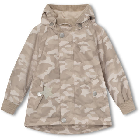 Mini A ture Sand Camo Wally Fleece Lined Printed Spring Jakke.GRS