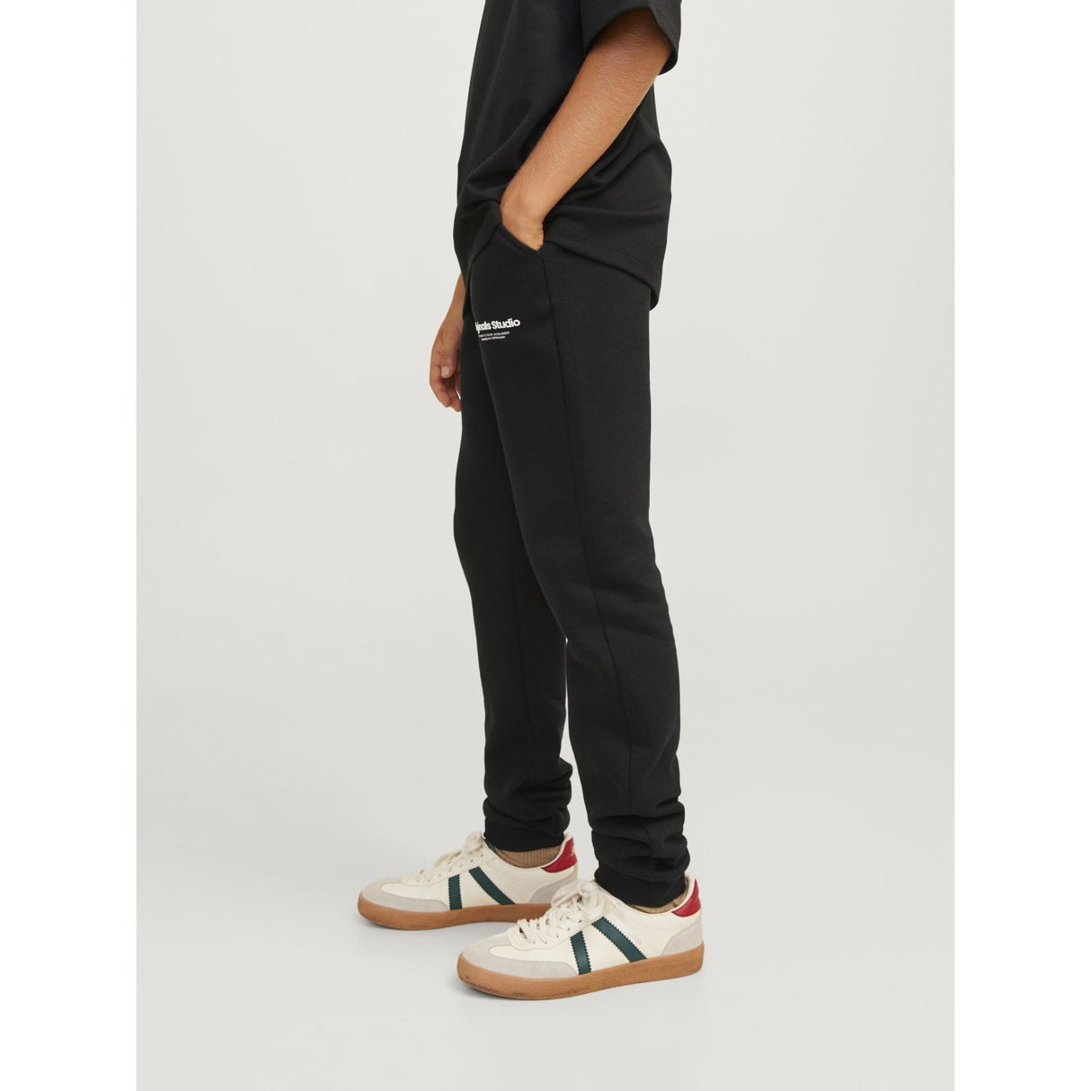 Jack & Jones Junior Black Gordon Vesterbro Cuffed Sweatpants Noos