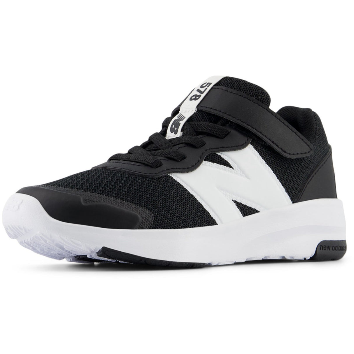 New Balance Black New Balance FreshFoam 578 Kids Bungee Lace Med Topp Stropp