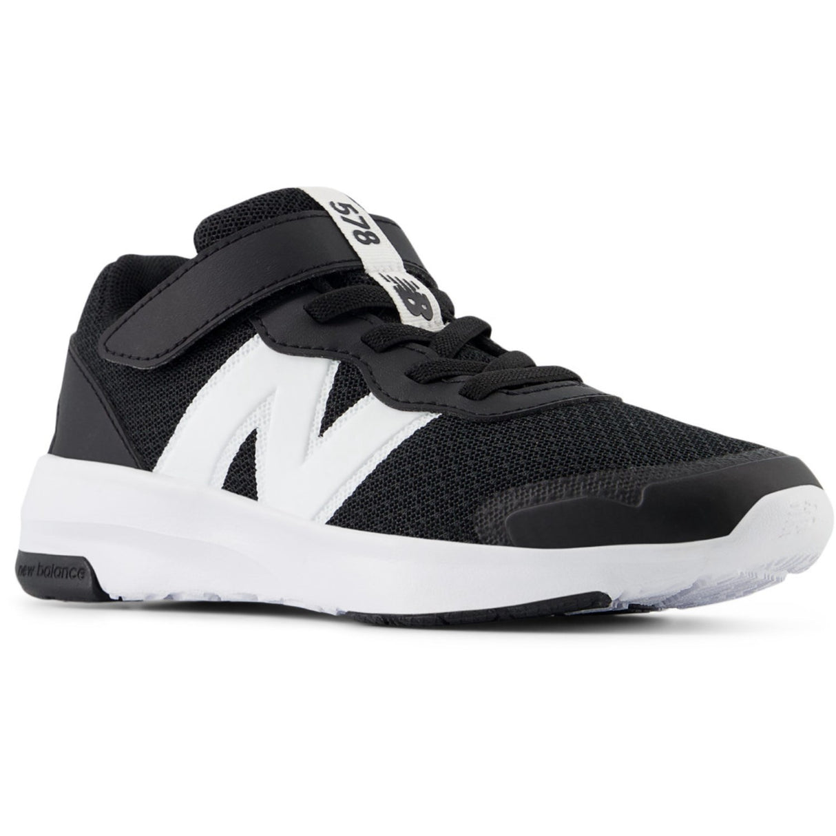 New Balance Black New Balance FreshFoam 578 Kids Bungee Lace Med Topp Stropp