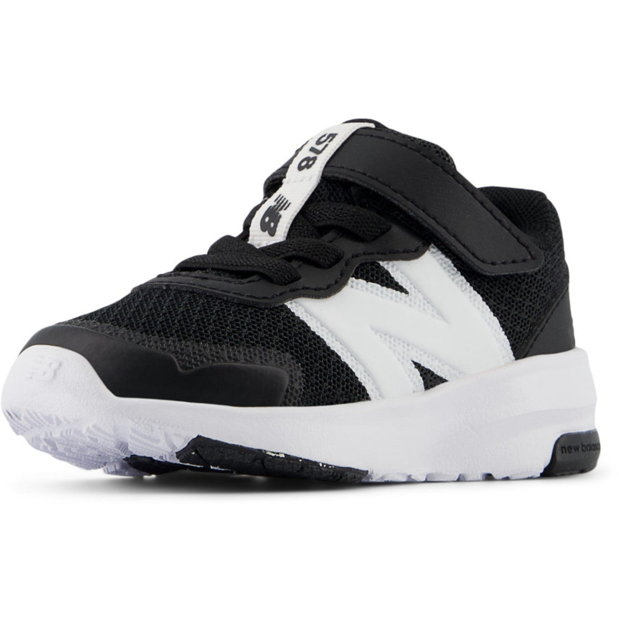 New Balance Black New Balance FreshFoam 578 Kids Bungee Lace Med Topp Stropp