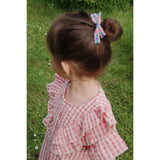 Konges Sløjd Flamingo Plume Check Kim Frill Ss Skjorte Gots