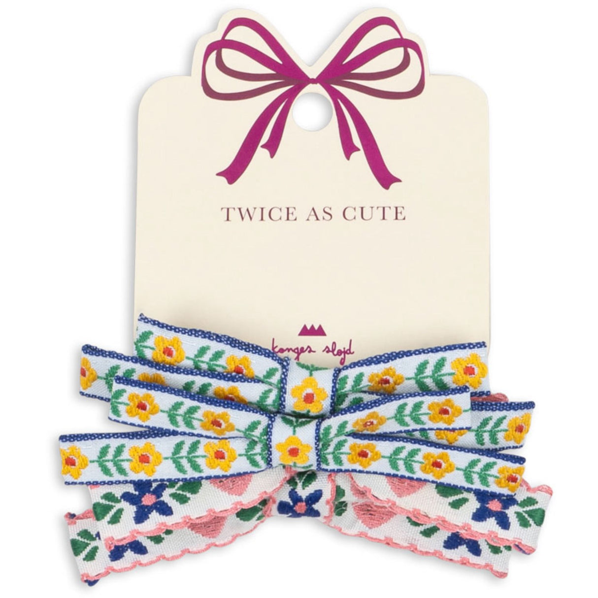 Konges Sløjd White/Rose 4 Pack Mini Bue Elastic