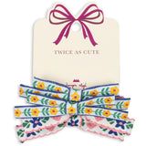 Konges Sløjd White/Rose 4 Pack Mini Bue Elastic