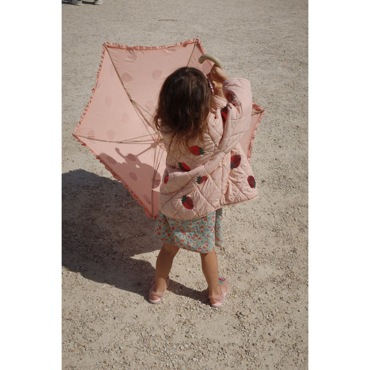 Konges Sløjd Strawberry Glitter Frill Umbrella