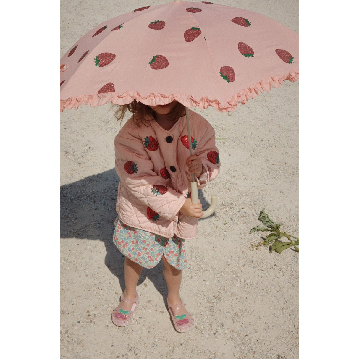 Konges Sløjd Strawberry Glitter Frill Umbrella