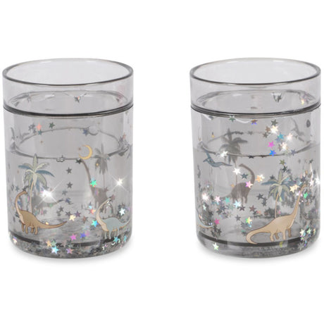 Konges Sløjd Dino 2 Pack Glitter Cups