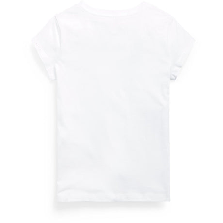 Polo Ralph Lauren White W/ Hint Of Pink Girl T-Shirt