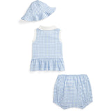 Ralph Lauren Baby Blue Baby Gingham W/ Nevis Shorts Sett