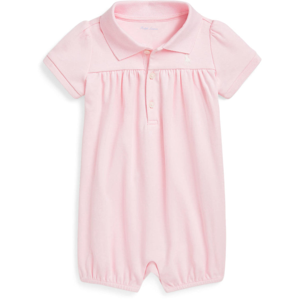 Ralph Lauren Baby Bath Pink W/ Nevis Bubble Shortall