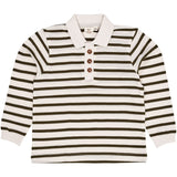 COPENHAGEN COLORS FORREST GREEN/CREAM STRIPE STRIPED PIQUE Polo W. LS