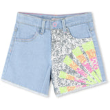 Billieblush Double Stone+Bleach Denim Shorts