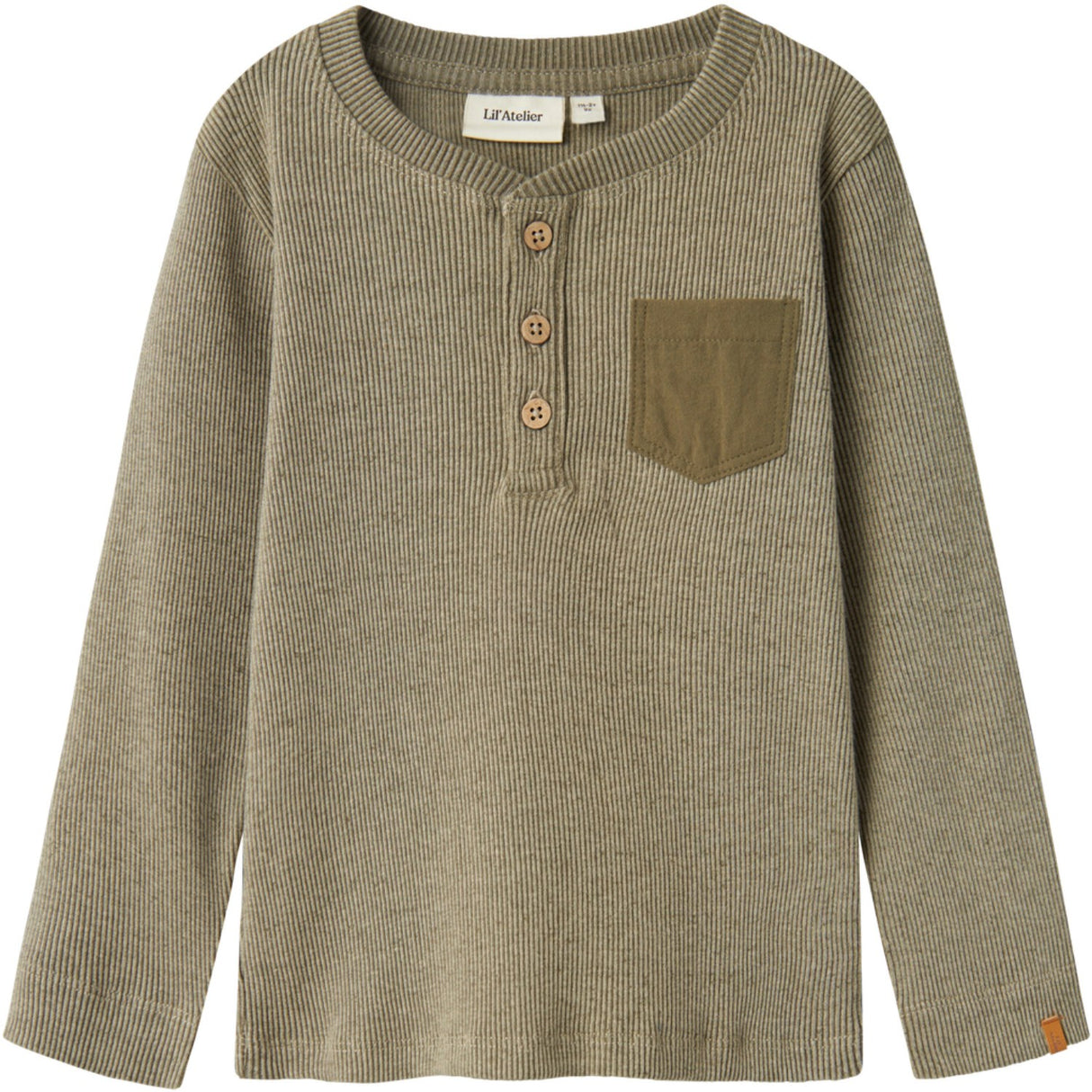 Lil'Atelier Moss Gray Barbar Slim Bluse