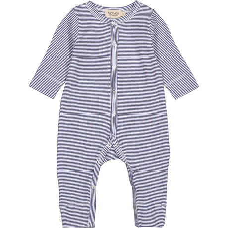 MarMar Modal Fine Rib Blue Stripe Rukana Romper