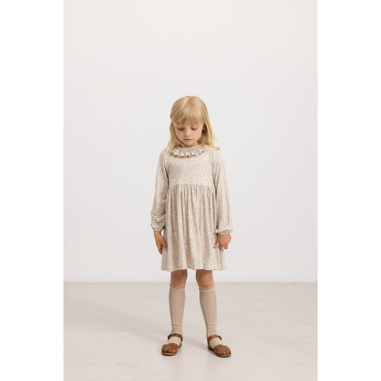 MarMar Leopard Beige Leo Diora Frill Kjole