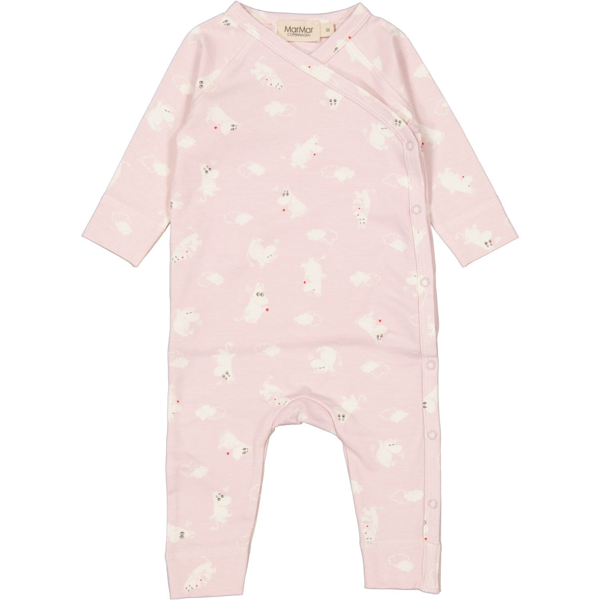 MarMar New Born Modal Smooth Print Rose Moomin Rulo Romper