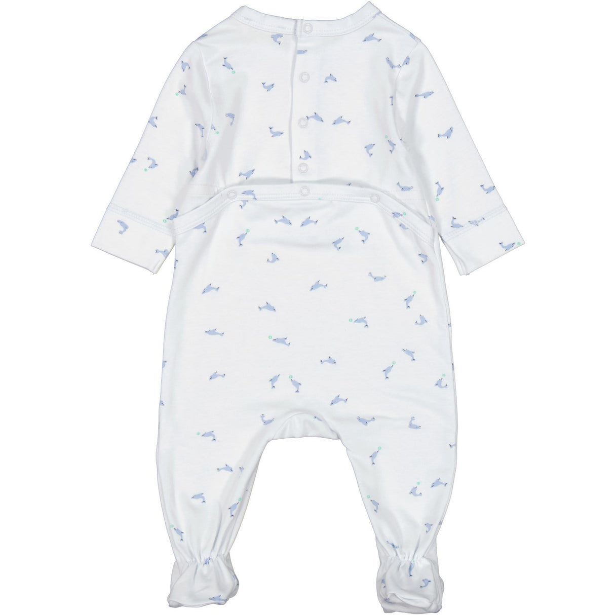 MarMar New Born Modal Smooth Print Dolphin Riova Romper