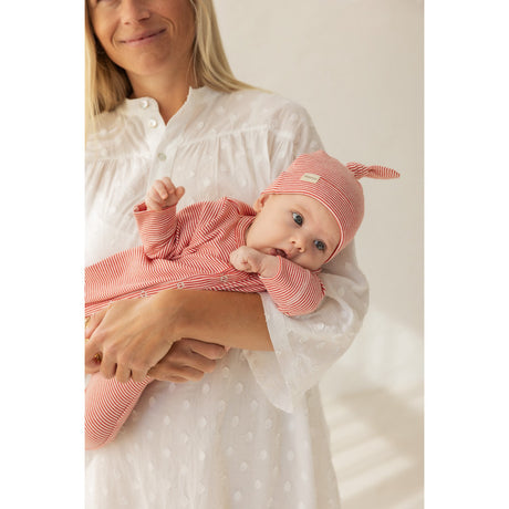 MarMar New Born Modal Fine Rib Red Stripe Aiki Lue