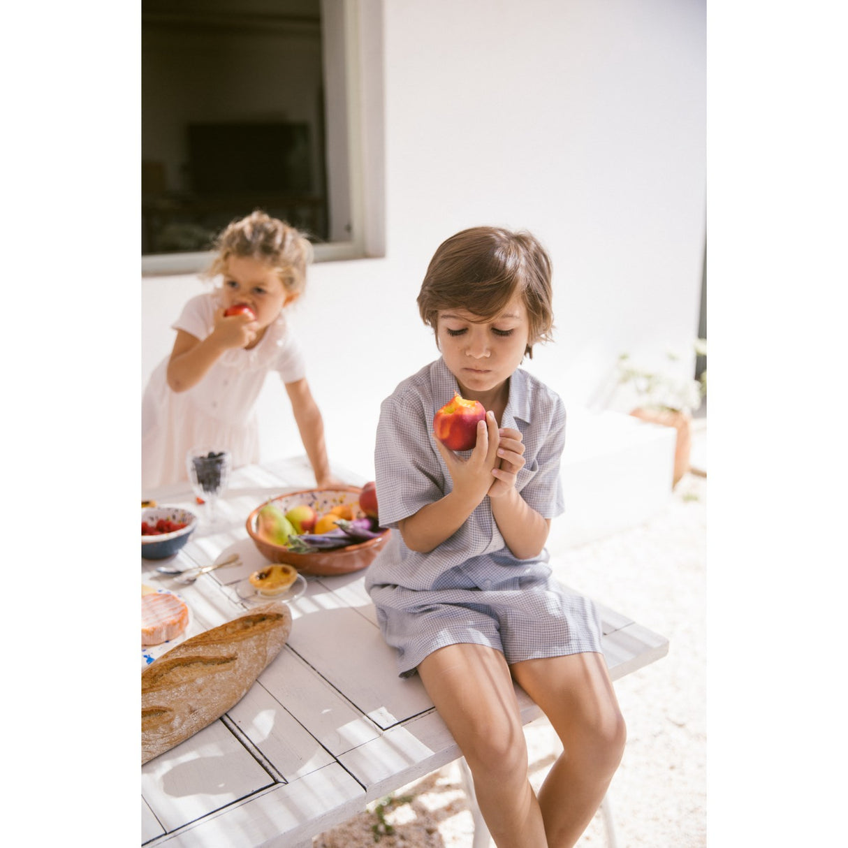 MarMar Linen Mini Check Tage Skjorte