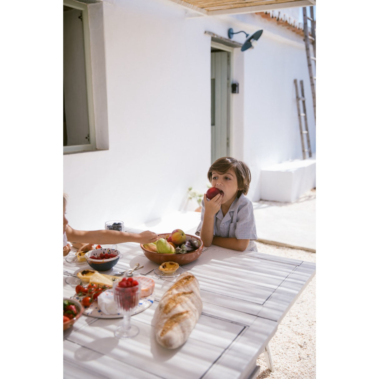 MarMar Linen Mini Check Tage Skjorte