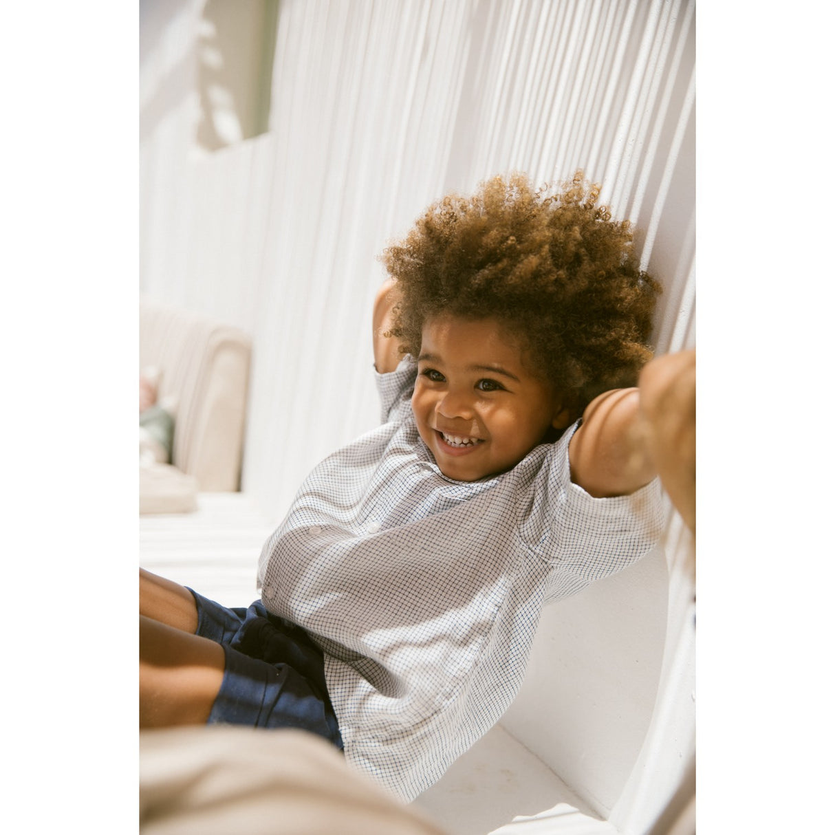 MarMar Linen Mini Check Tage Skjorte