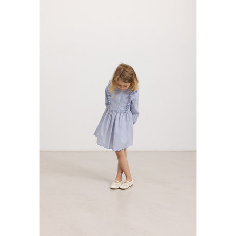 MarMar Poplin Bolich Blue Strips Deidra LS Kjole