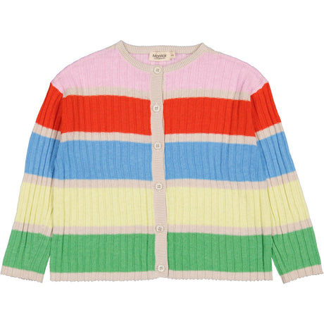 MarMar Linen Mix Stripe Rainbow Tob Cardigan Knitwear