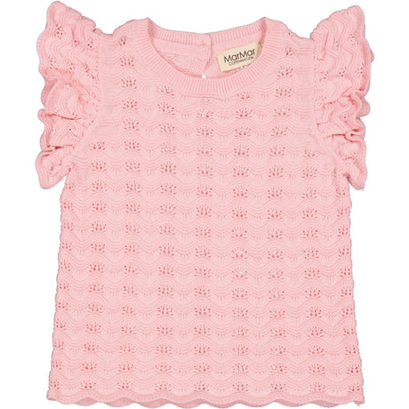 MarMar Cotton Knit Lace Pink Poppet Tivio Strikk Topp