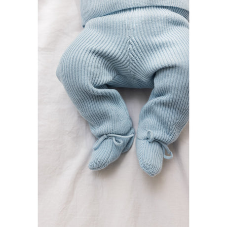 MarMar New Born Cotton Knit Full Clear Sky Pira Strikk Bukser