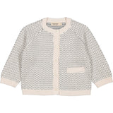 MarMar Cotton Knit Mini Pattern Light Sand Mix Taki Strikk Cardigan