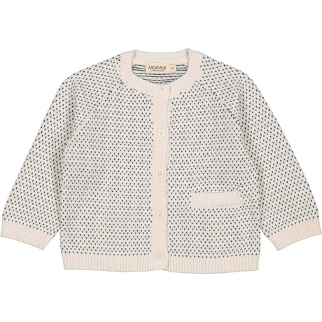 MarMar Cotton Knit Mini Pattern Light Sand Mix Taki Strikk Cardigan