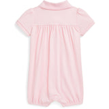 Ralph Lauren Baby Bath Pink W/ Nevis Bubble Shortall