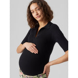 Vero Moda Maternity Black Holly Polo Pullover Noos