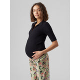 Vero Moda Maternity Black Holly Polo Pullover Noos