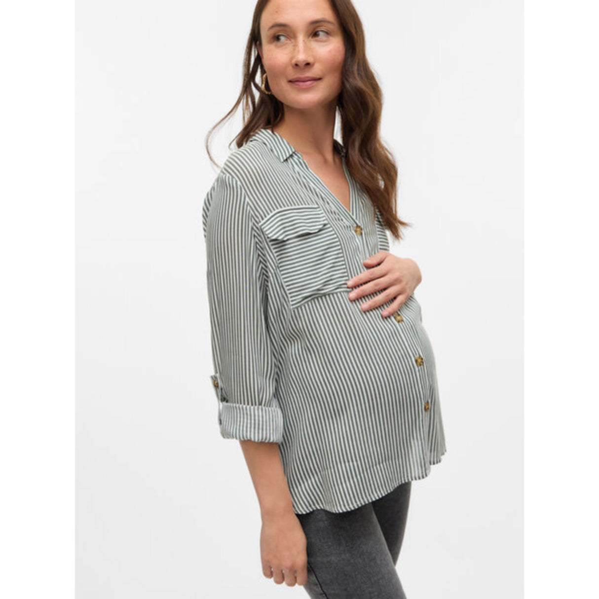 Vero Moda Maternity Laurel Wreath Bumpy Skjorte New Noos