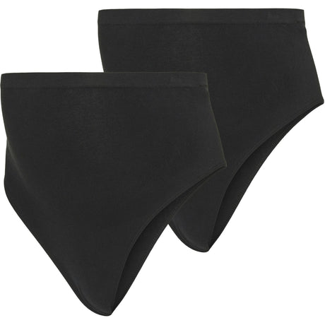 Mama;licious Black Heal Cotton G-String 2-pack Noos