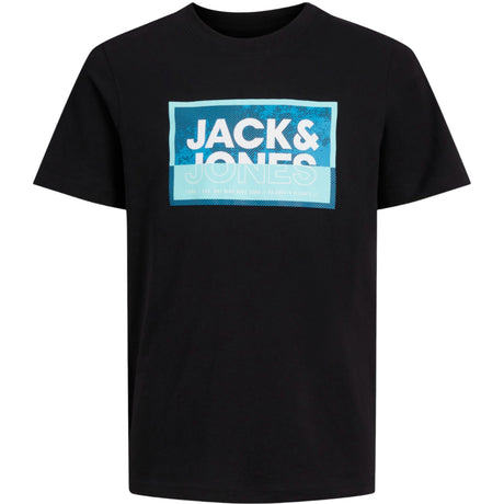 Jack & Jones Junior Black Cologan T-Shirt Crew Neck