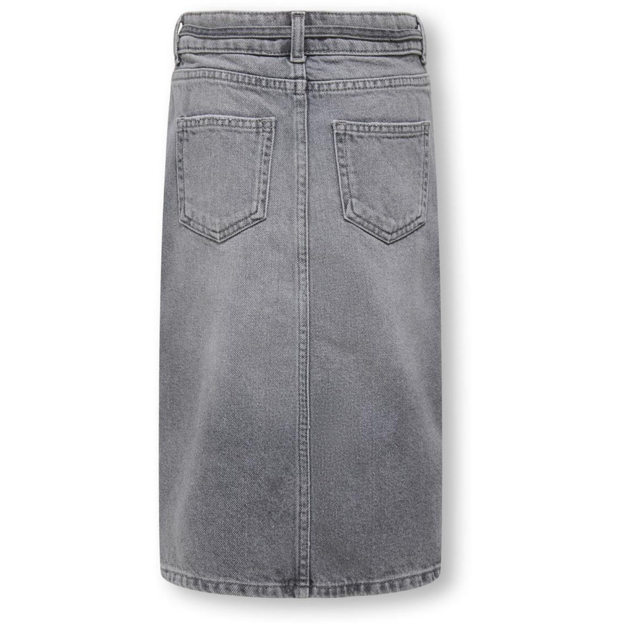 kids ONLY Medium Grey Denim Gianna Belted Midi Skjørt Dot Denim