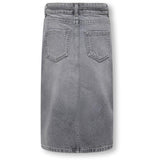 kids ONLY Medium Grey Denim Gianna Belted Midi Skjørt Dot Denim
