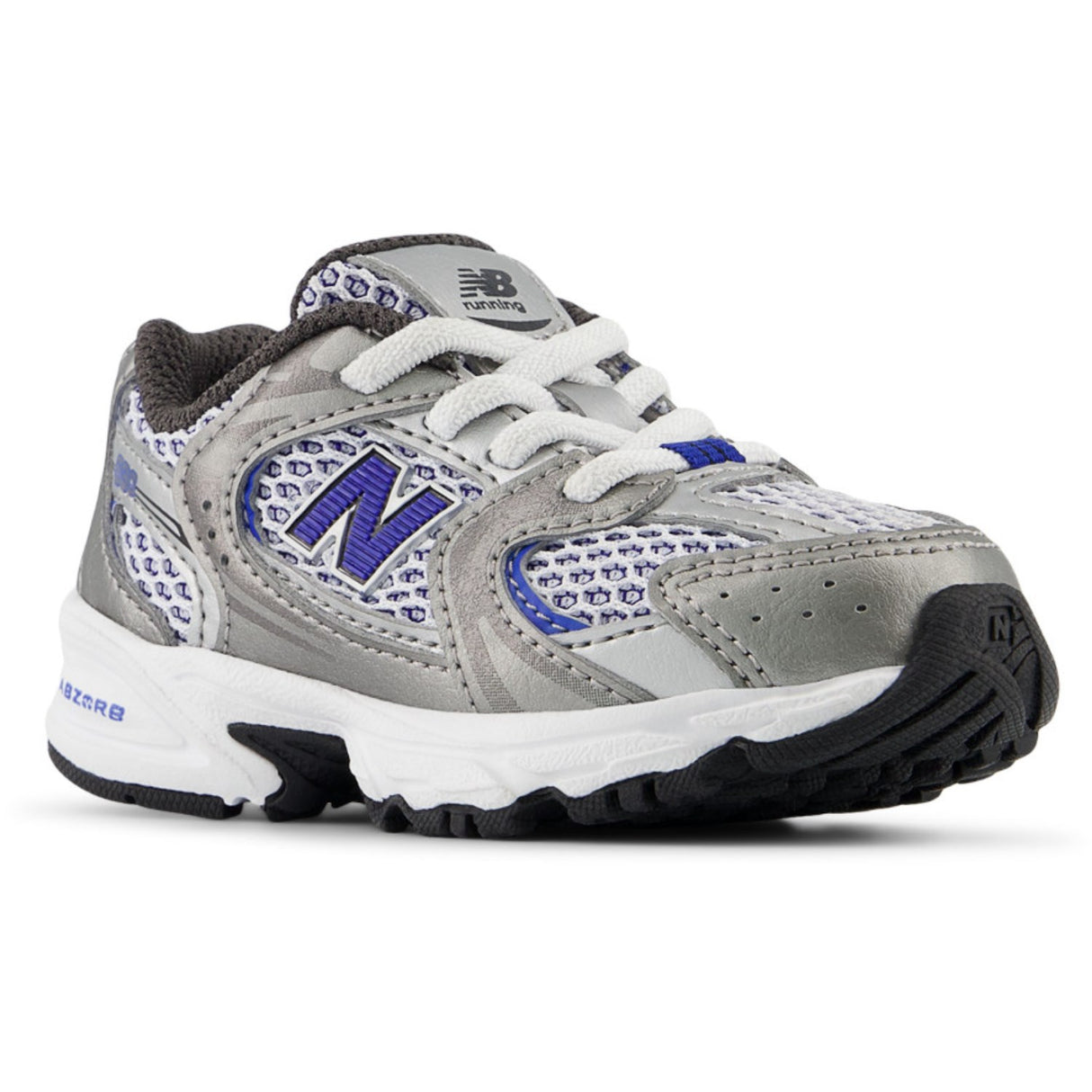 New Balance Dark Silver Metallic New Balance 530 Kids Bungee Lace