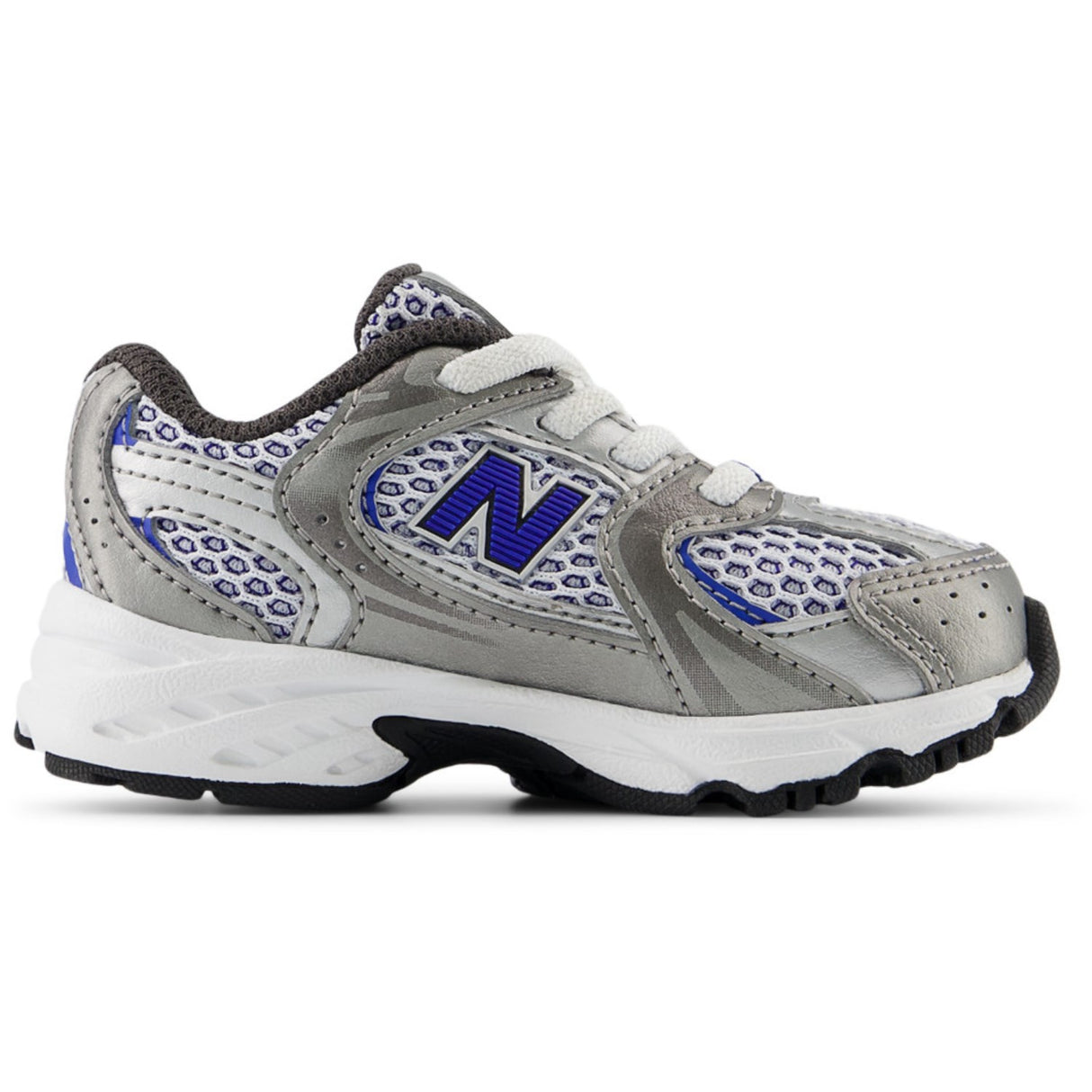 New Balance Dark Silver Metallic New Balance 530 Kids Bungee Lace