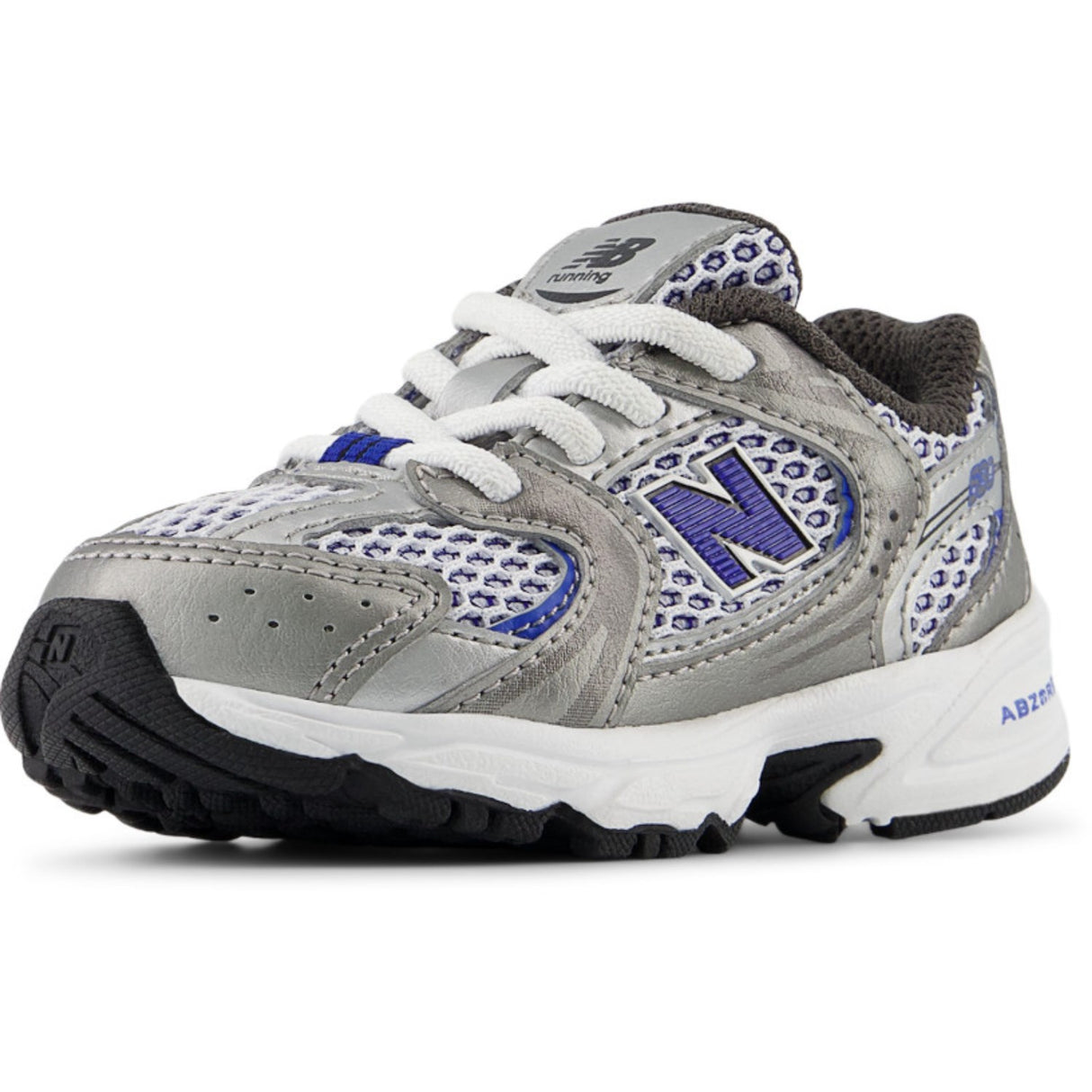 New Balance Dark Silver Metallic New Balance 530 Kids Bungee Lace